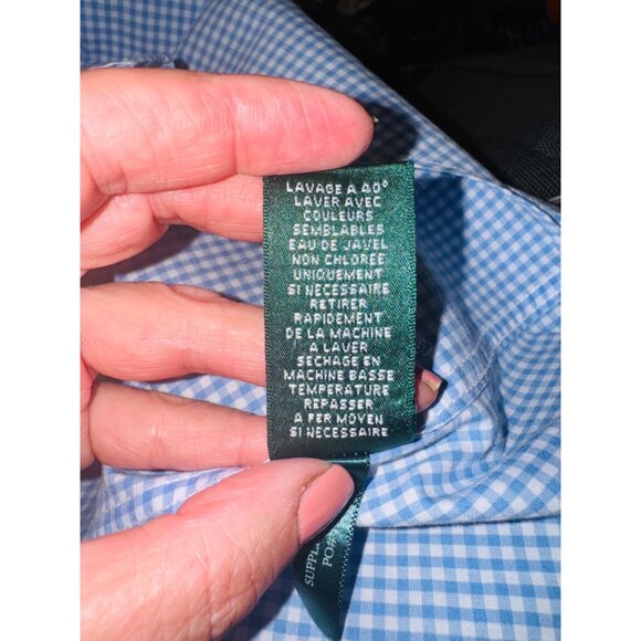 Lauren Ralph Lauren Blue Boxy Button Down Shirt - Picture 12 of 12